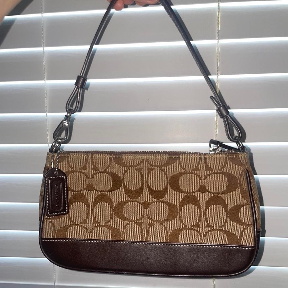 Y2K chocolate brown Demi coach shoulder purse